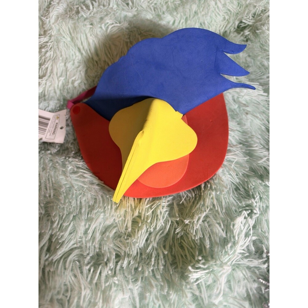 Vibrant Foam Parrot One Size Hat for Kids Fun Crafty Bird